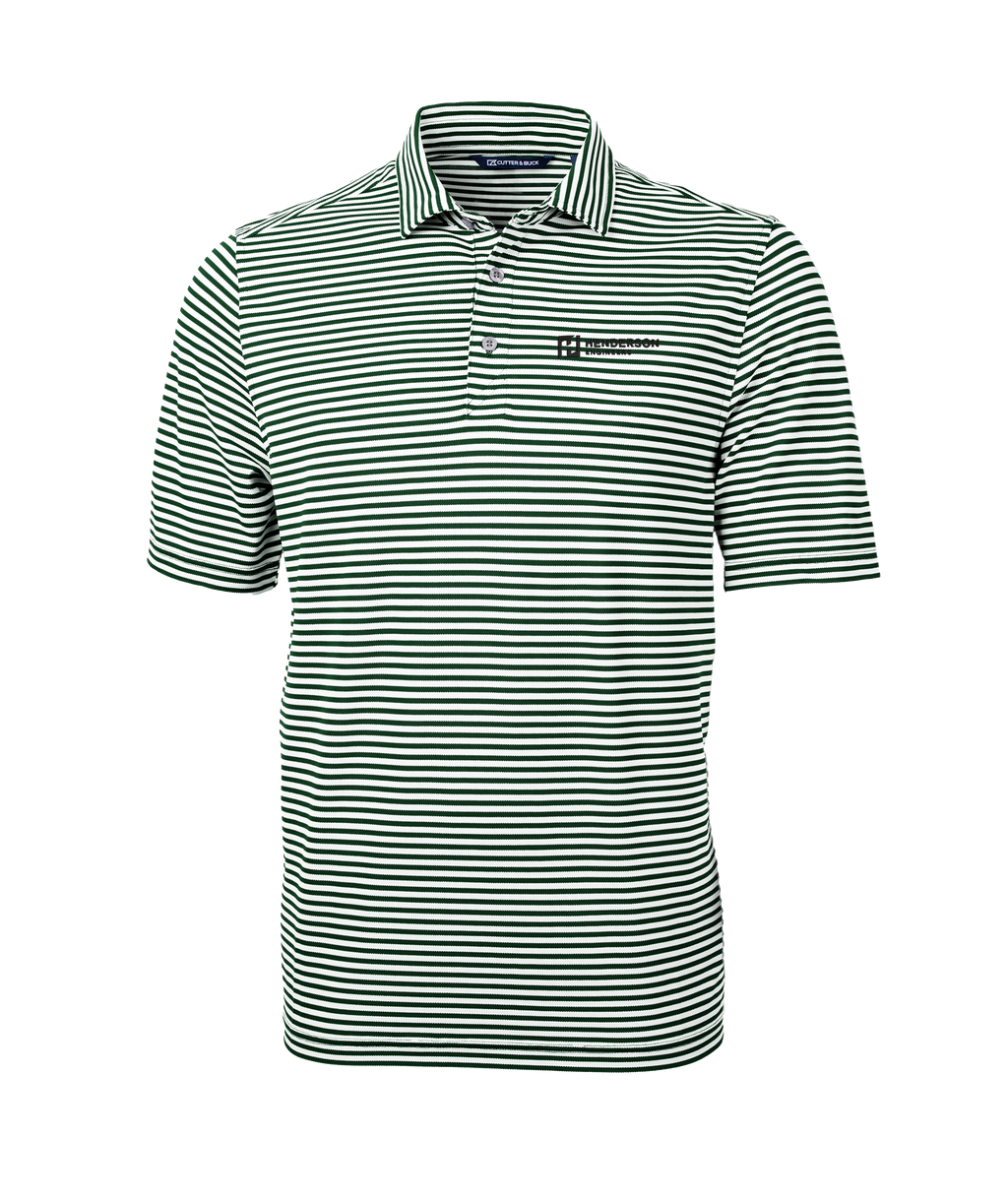 Cutter & Buck Virtue Eco Pique Stripe Recycled Mens Polo