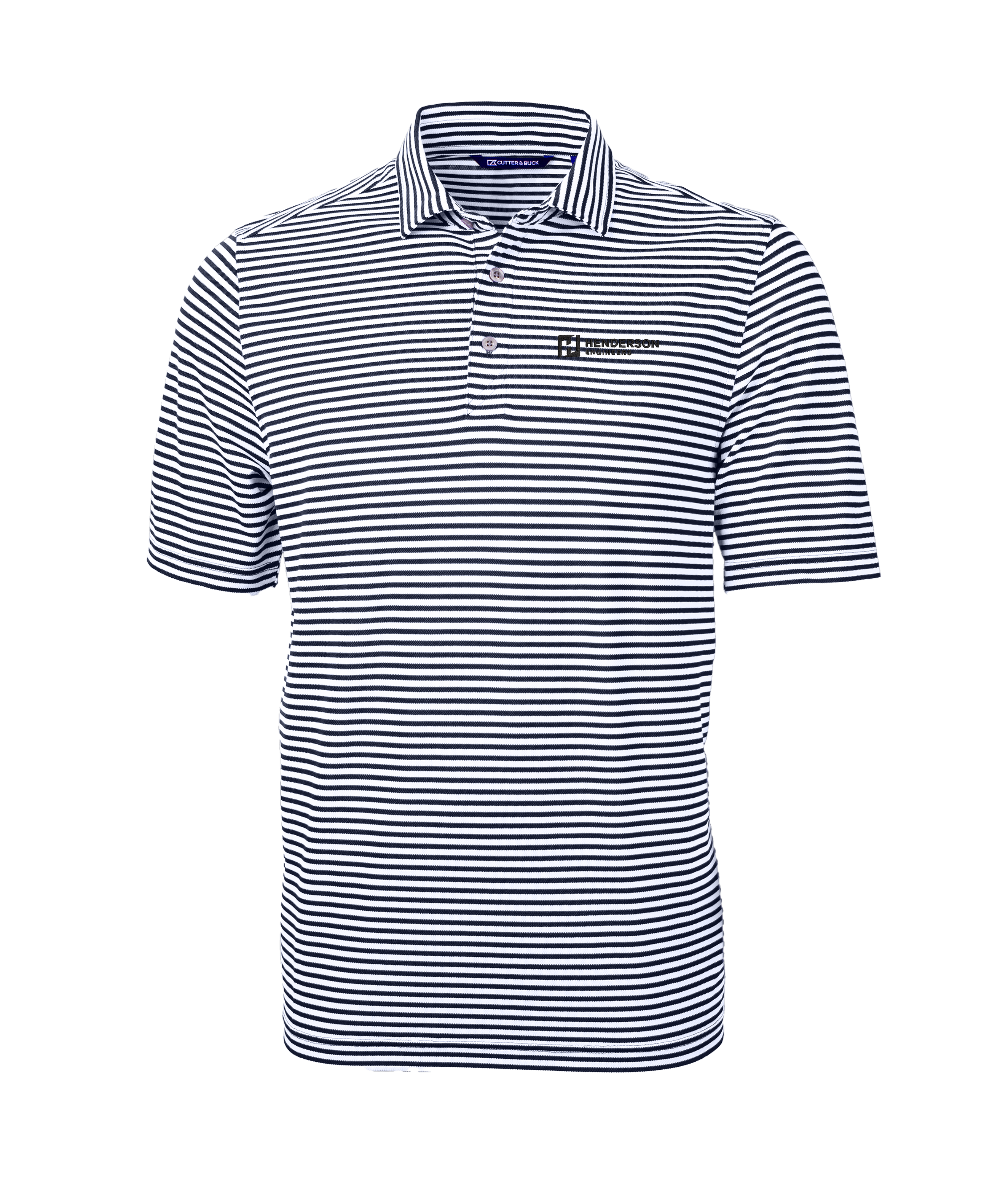 Cutter & Buck Virtue Eco Pique Stripe Recycled Mens Polo