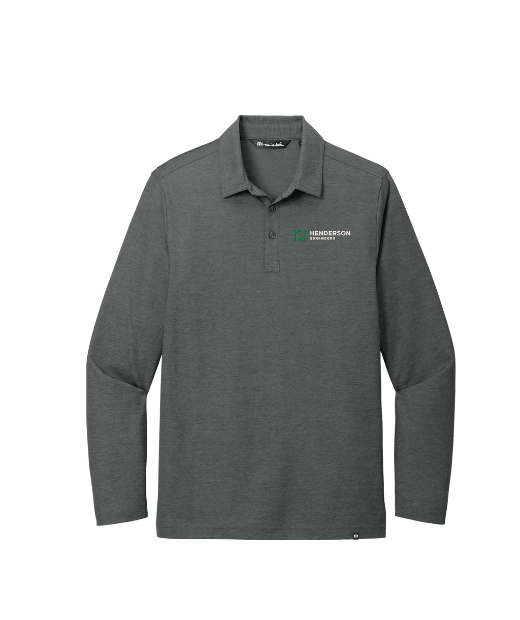 TravisMathew Oceanside Heather Long Sleeve Polo